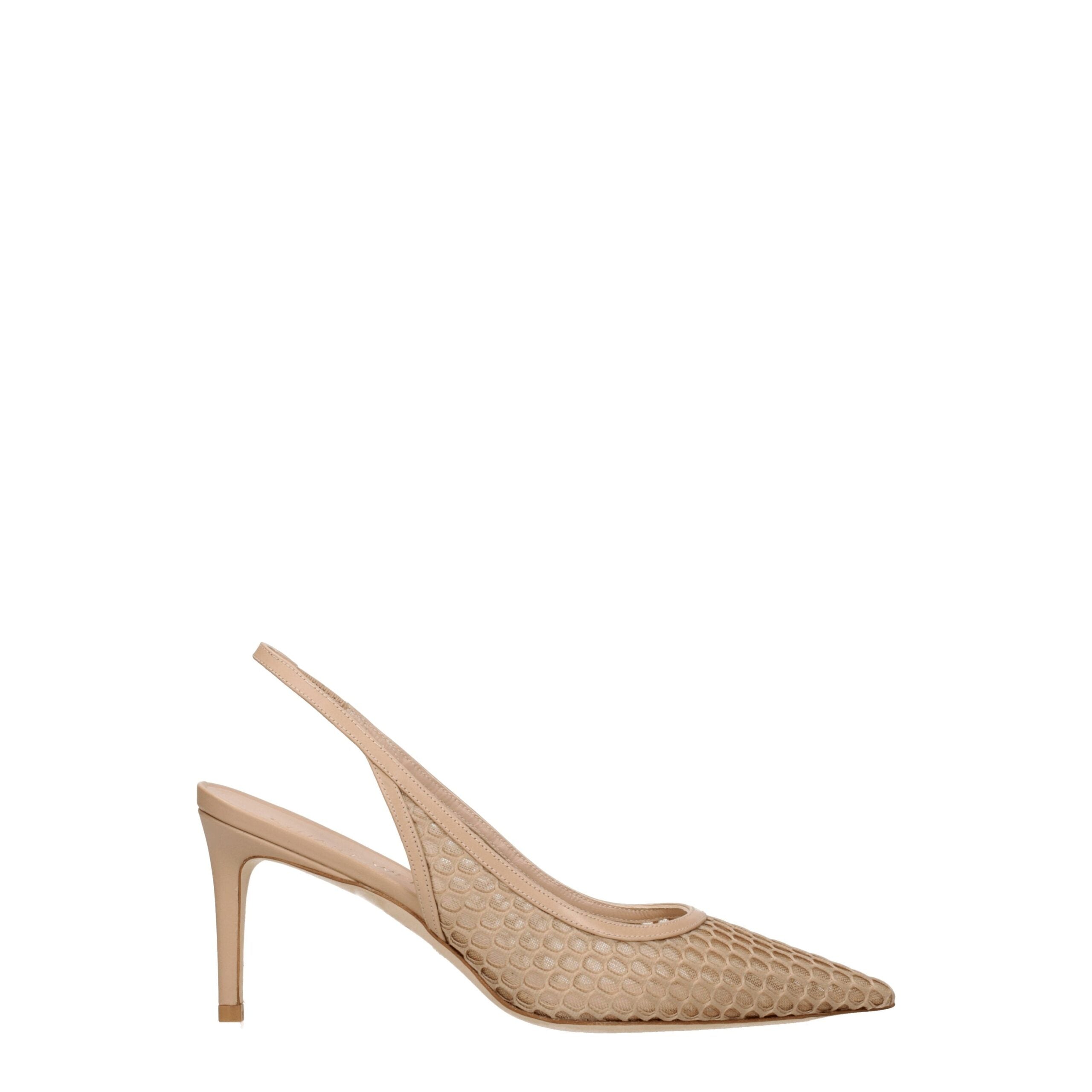 Stuart Weitzman Beige Leather Sandal